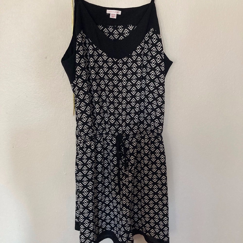 Black and White Patterned Romper
